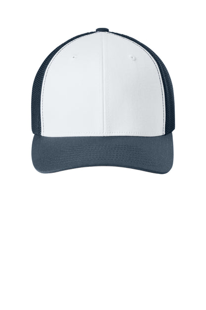 Flexfit Trucker Mesh Cap (SAN-FF6511) - Navy/ White/ Navy