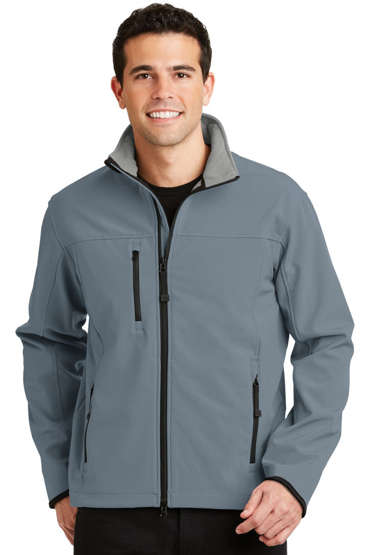 Port Authority Glacier Soft Shell Jacket (J790) - Atlantic Blue/ Chrome