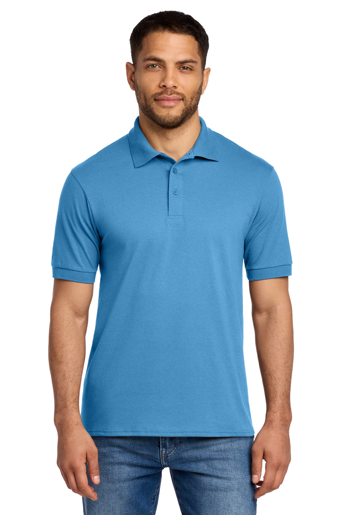 Port & Company Core Blend Jersey Polo (SAN-KP55) - Aquatic Blue