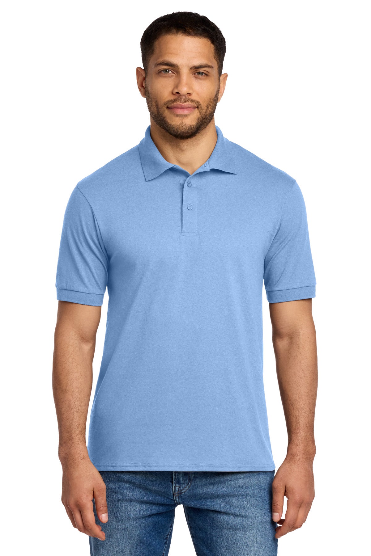 Port & Company Core Blend Jersey Polo (SAN-KP55) - Light Blue