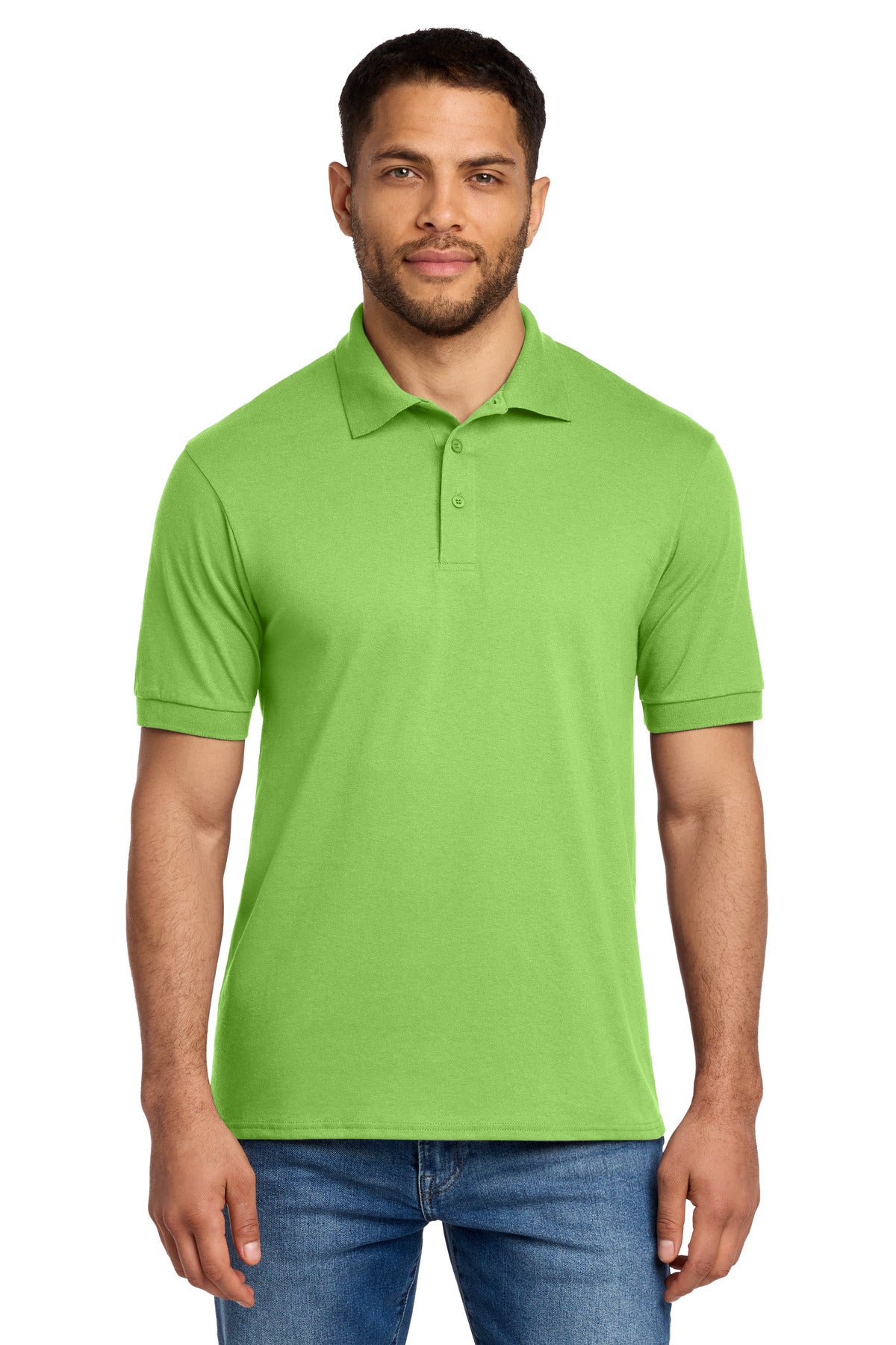 Port & Company Core Blend Jersey Polo (SAN-KP55) - Lime