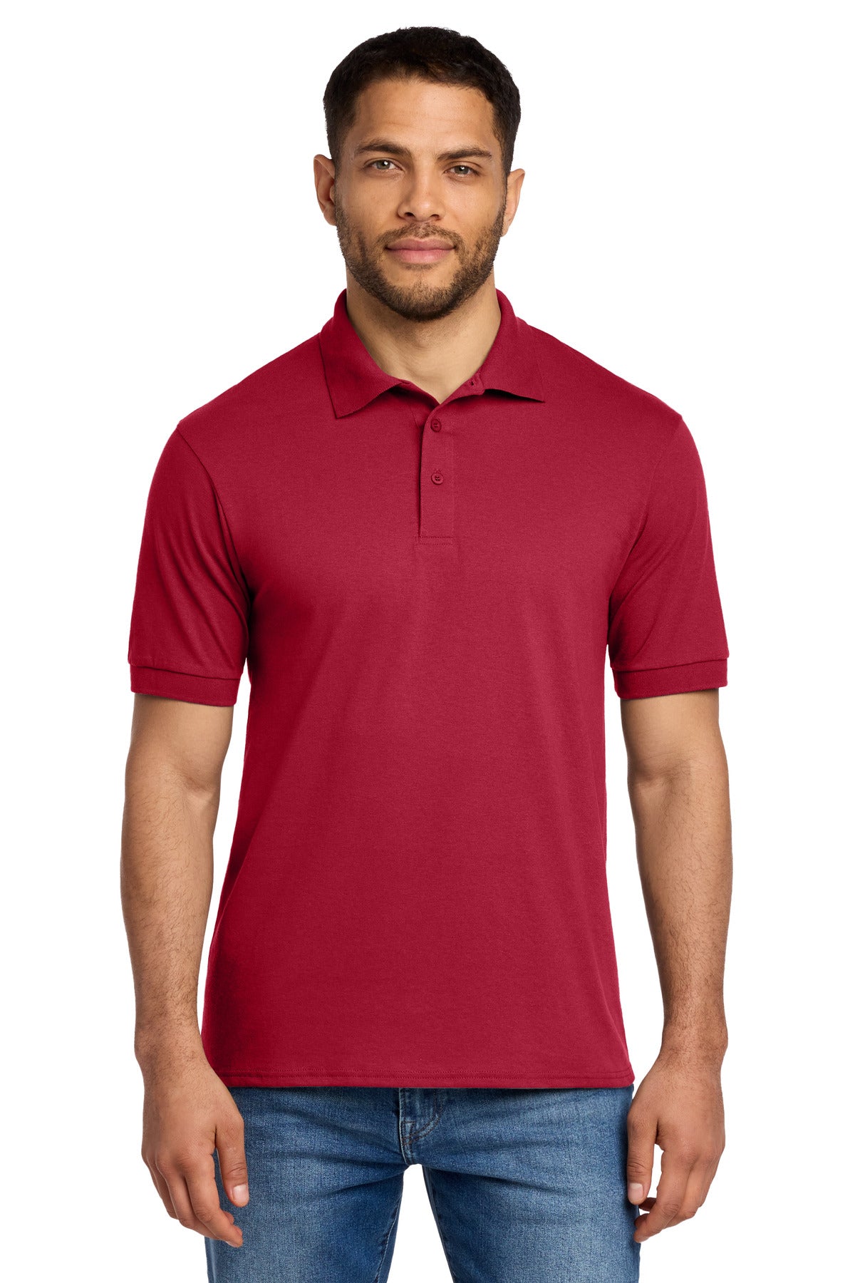 Port & Company Core Blend Jersey Polo (SAN-KP55) - Red