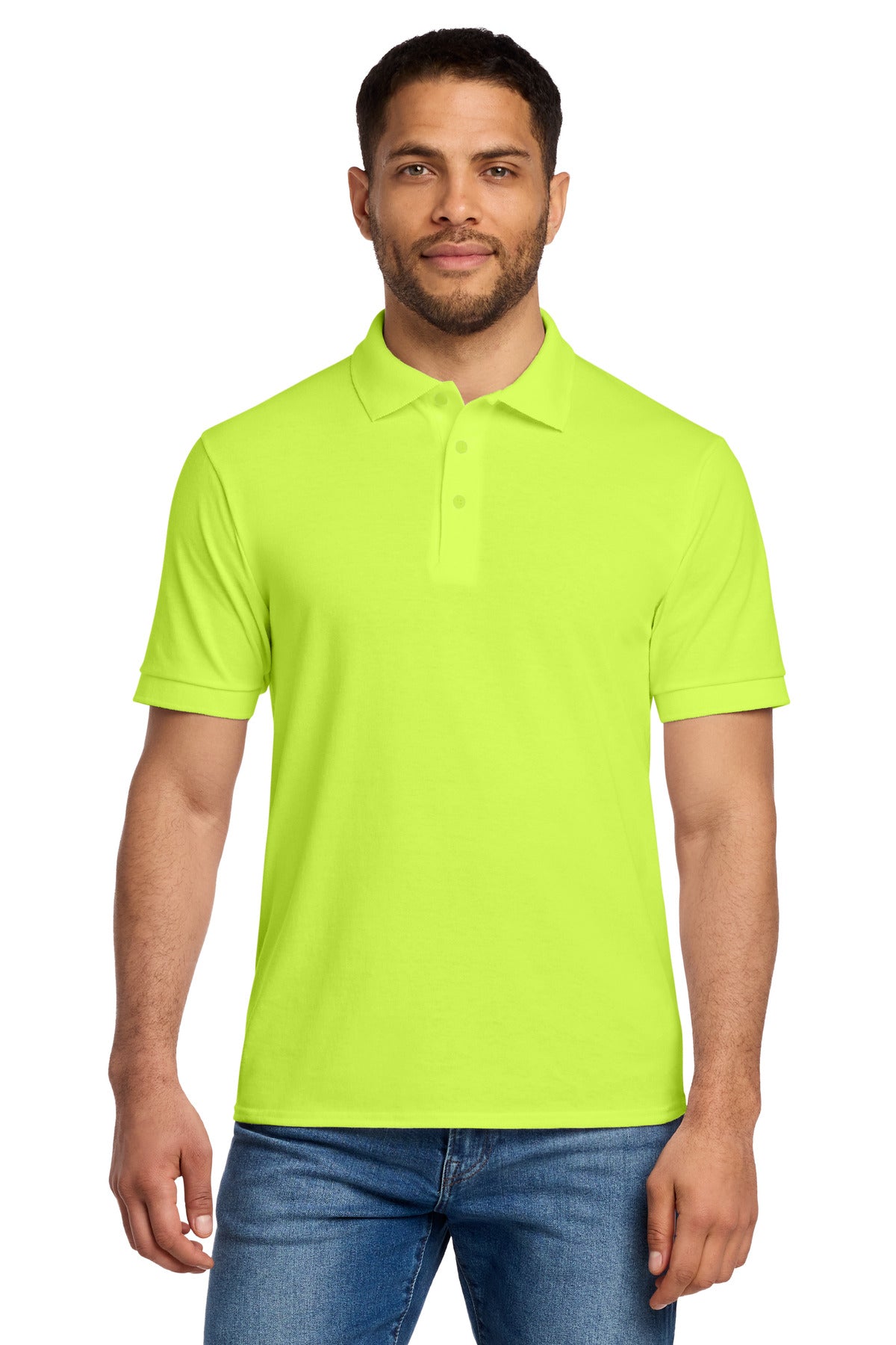 Port & Company Core Blend Jersey Polo (SAN-KP55) - Safety Green
