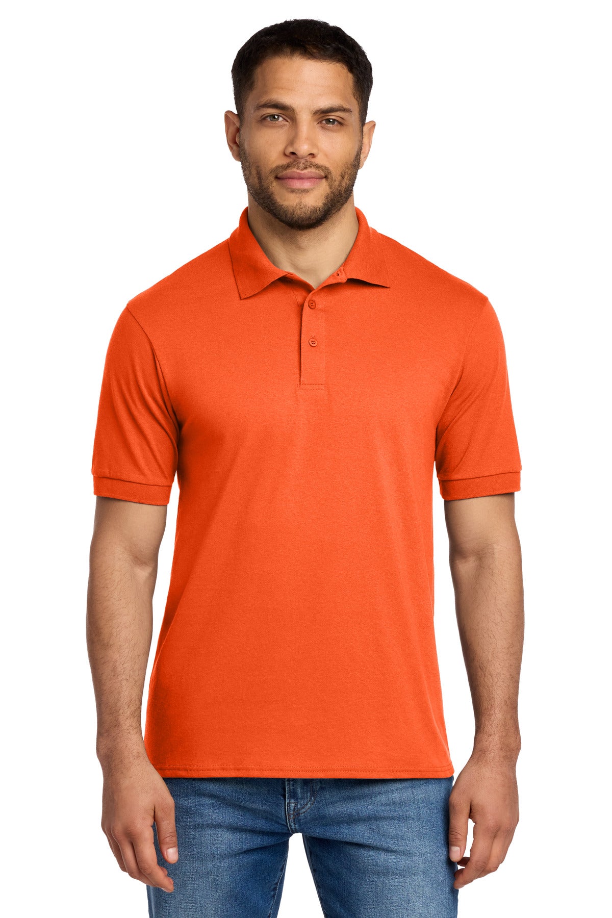 Port & Company Core Blend Jersey Polo (SAN-KP55) - Safety Orange