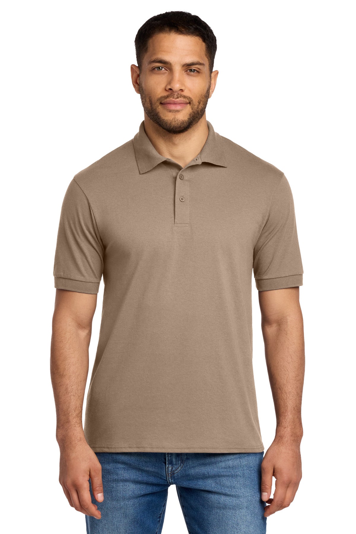 Port & Company Core Blend Jersey Polo (SAN-KP55) - Sand
