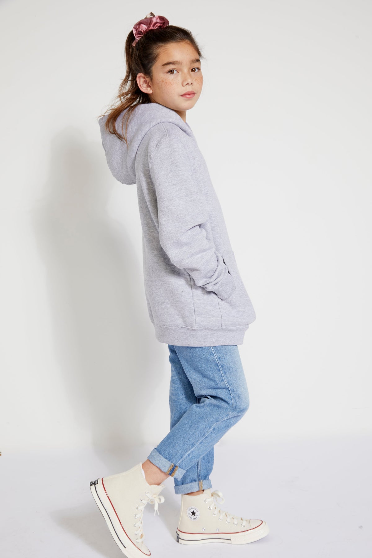 Lane Seven Youth Premium Hoodie (OS-LS14001YH) - Heather Grey