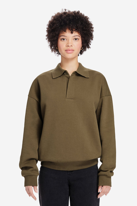 Lane Seven Element Polo Collar Crew (OS-24012) - Cacao