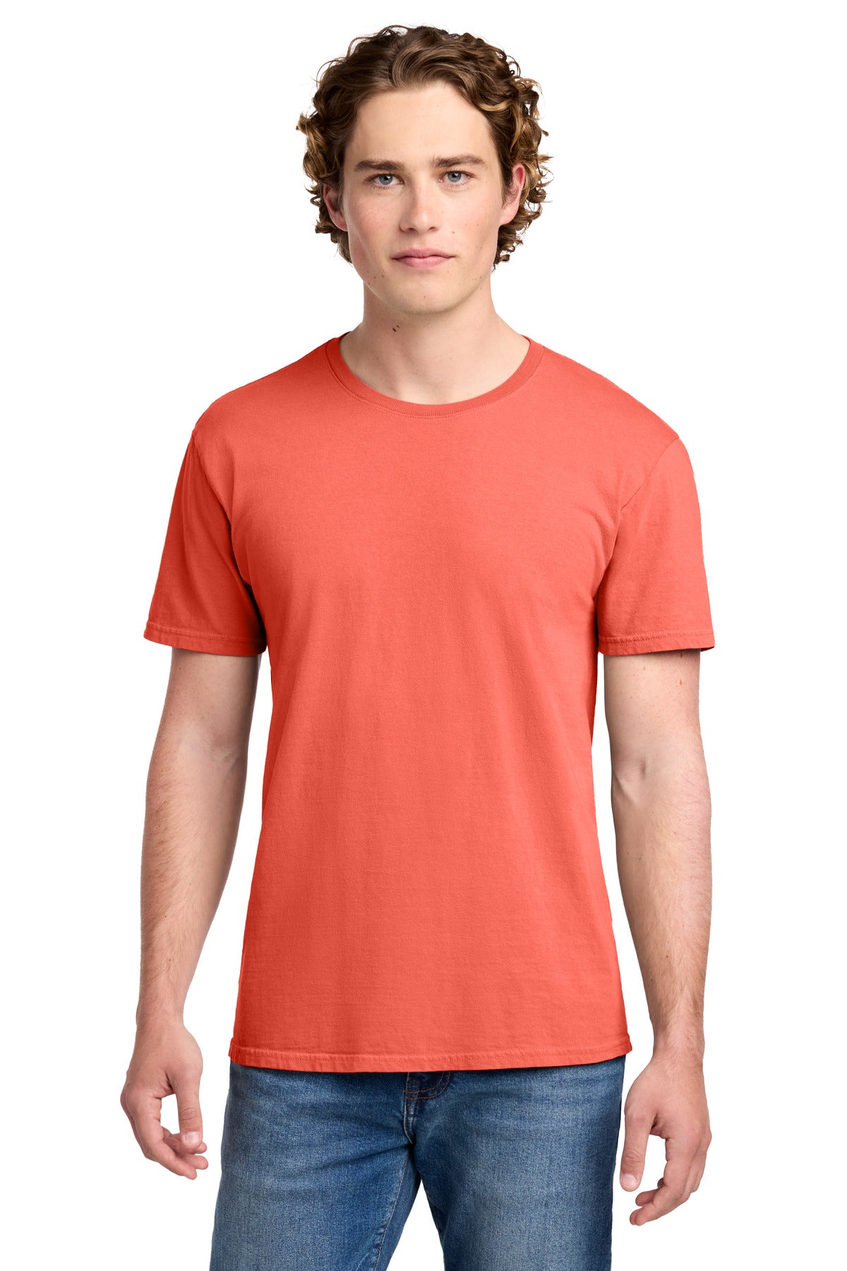 Port & Company Beach Wash Garment-Dyed Tee (SAN-PC099) - Neon Coral