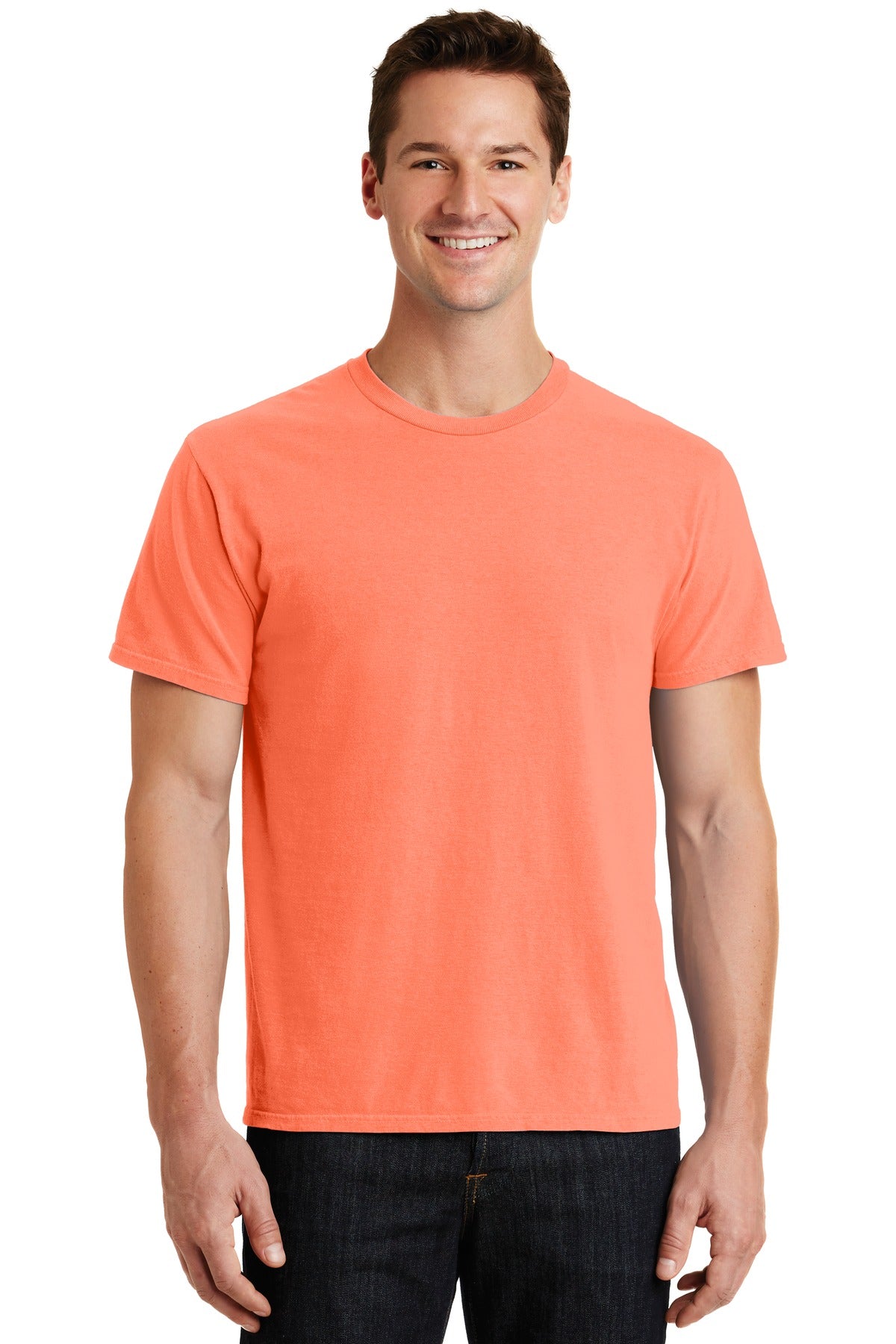 Port & Company Beach Wash Garment-Dyed Tee (SAN-PC099) - Neon Orange