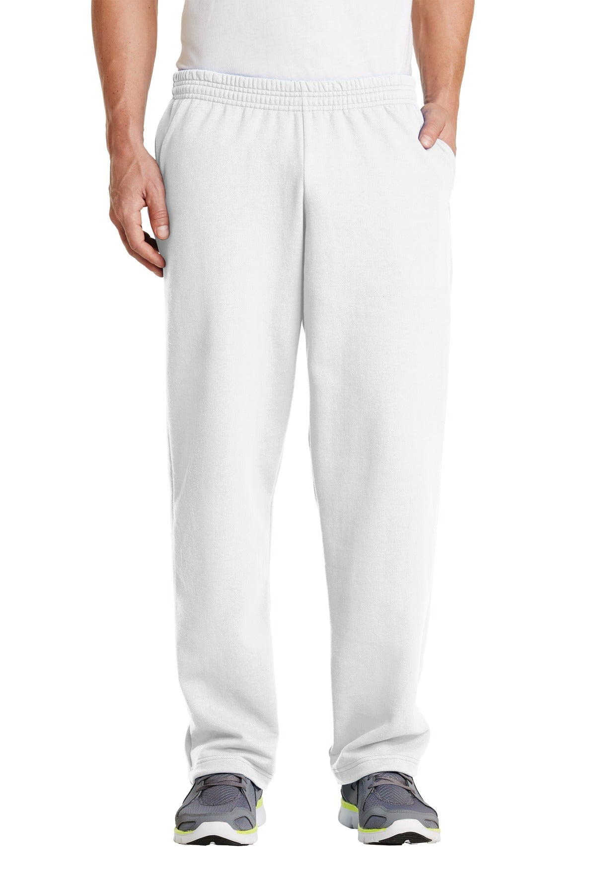 Port & Company Core Fleece Sweatpant with Pockets (SAN-PC78P) - White
