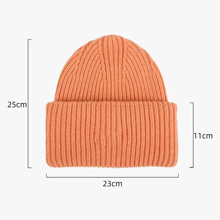 Merino Wool Beanies Double Cuff (FM-1338)