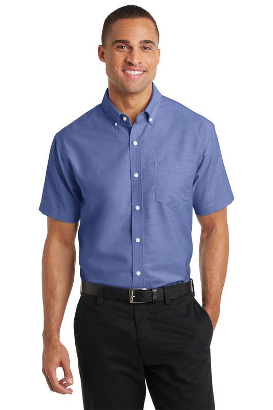 Port Authority Short Sleeve SuperPro Oxford Shirt (SAN-S659) - Navy