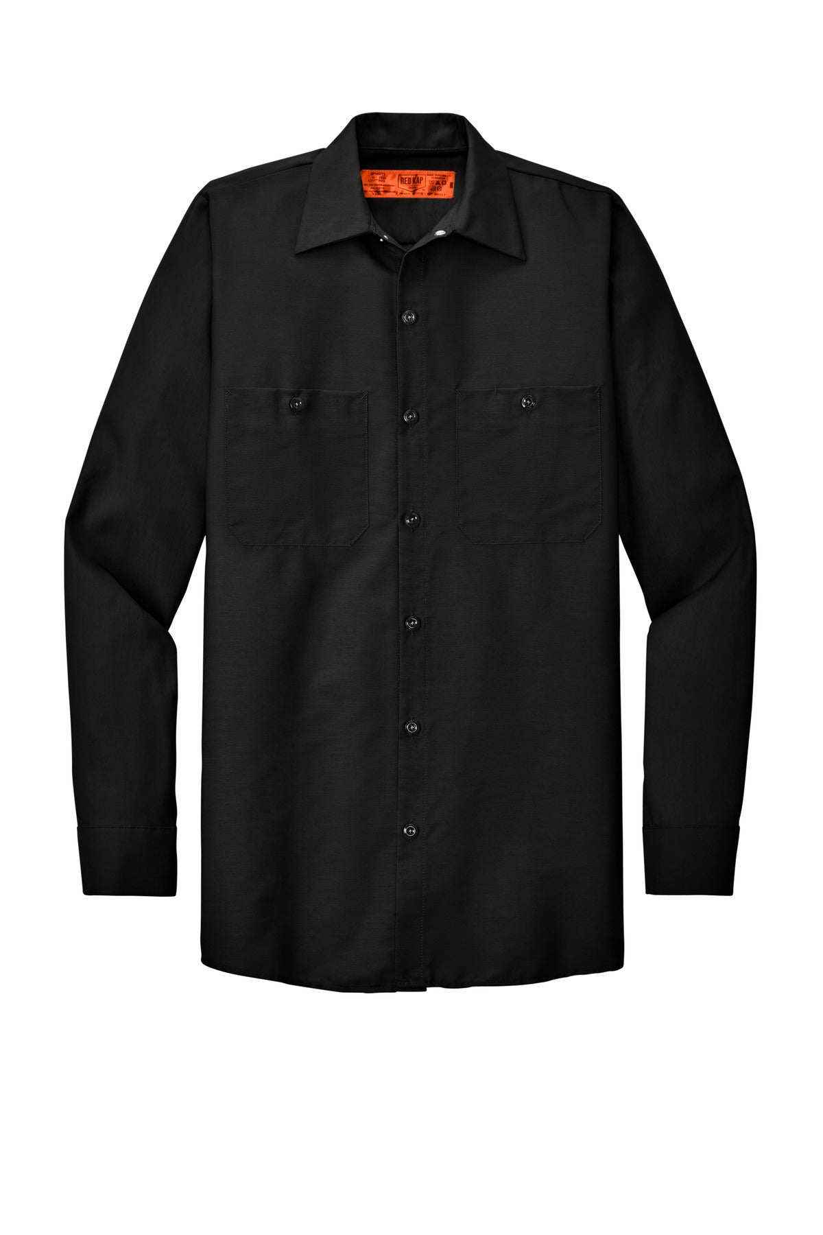 Red Kap Long Sleeve Industrial Work Shirt (SAN-SP14) - Black