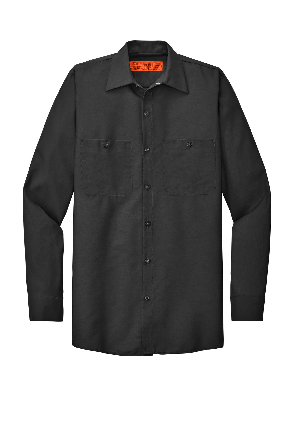 Red Kap Long Sleeve Industrial Work Shirt (SAN-SP14) - Charcoal