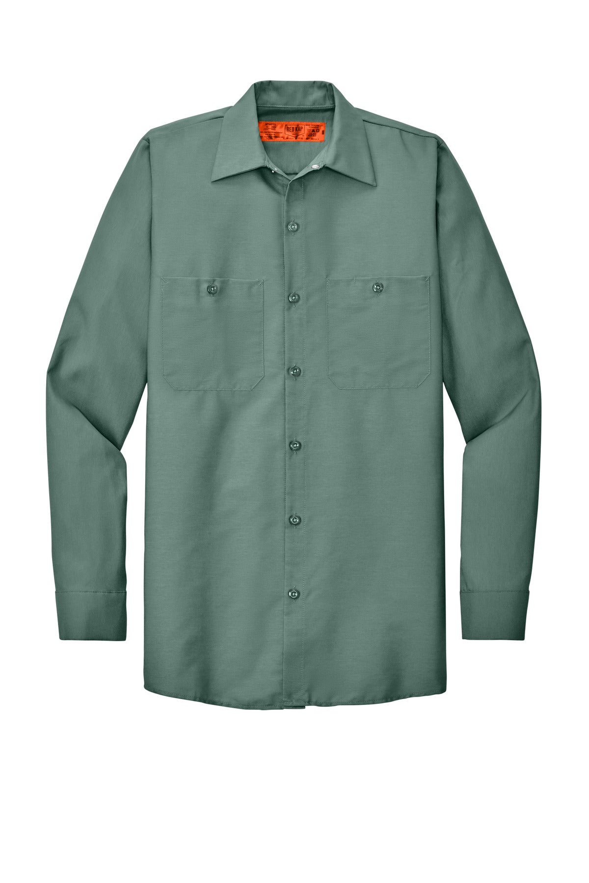 Red Kap Long Sleeve Industrial Work Shirt (SAN-SP14) - Light Green