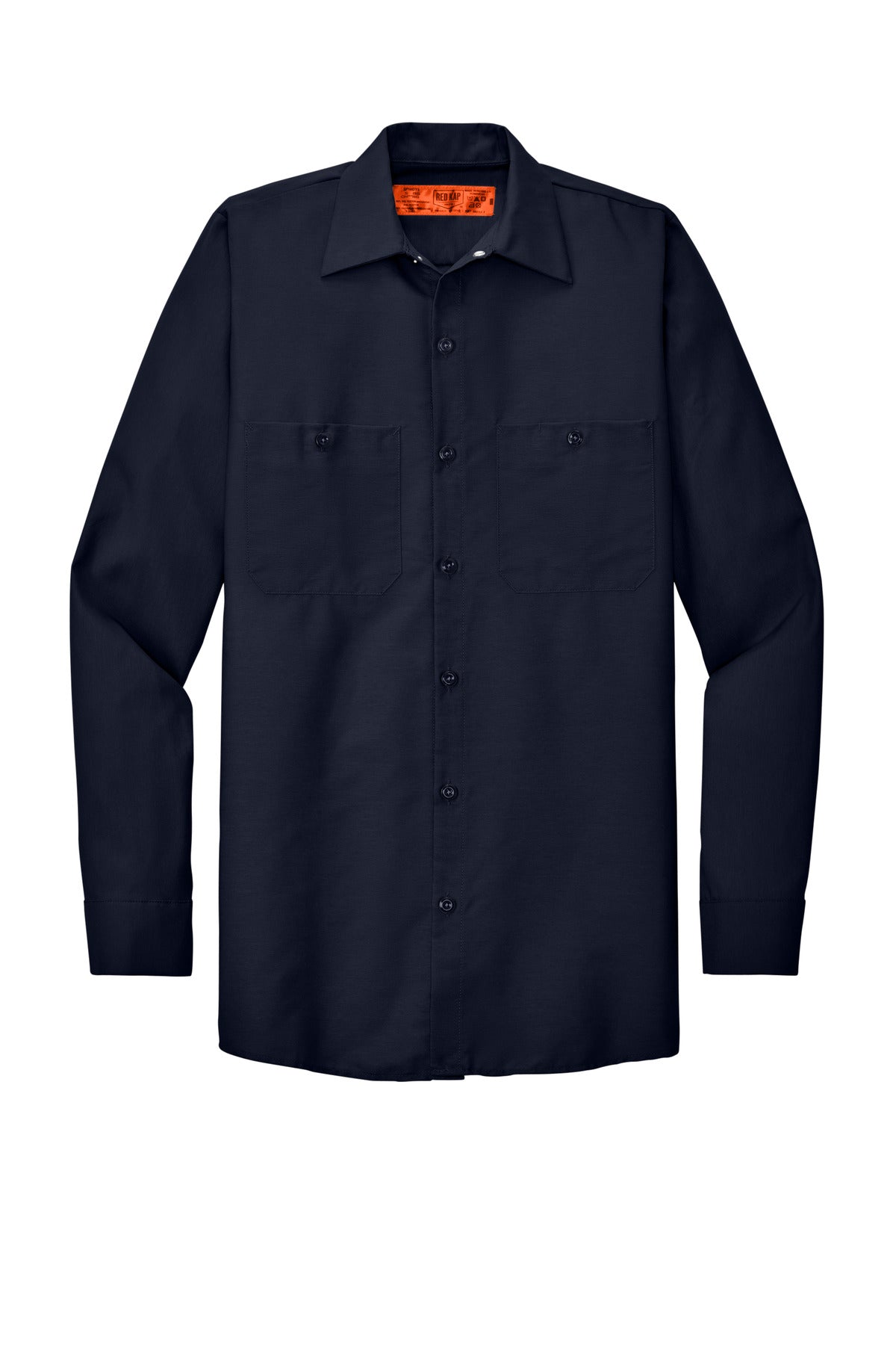 Red Kap Long Sleeve Industrial Work Shirt (SAN-SP14) - Navy