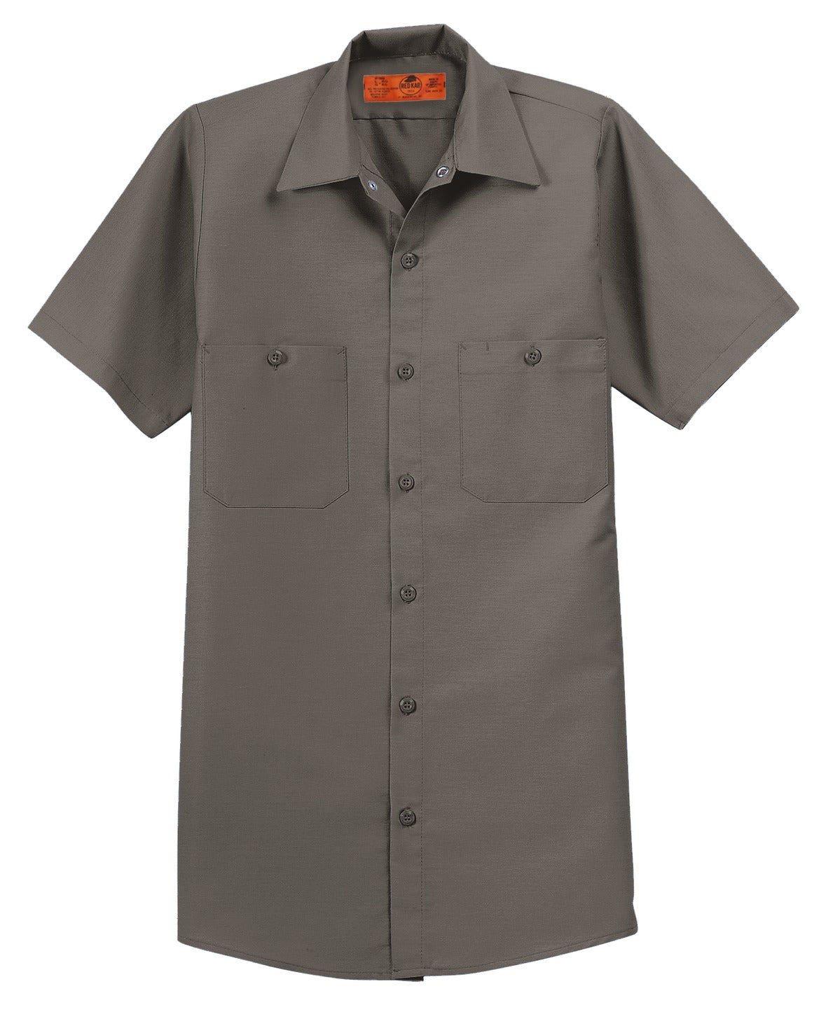 Red Kap Short Sleeve Industrial Work Shirt (SAN-SP24) - Grey