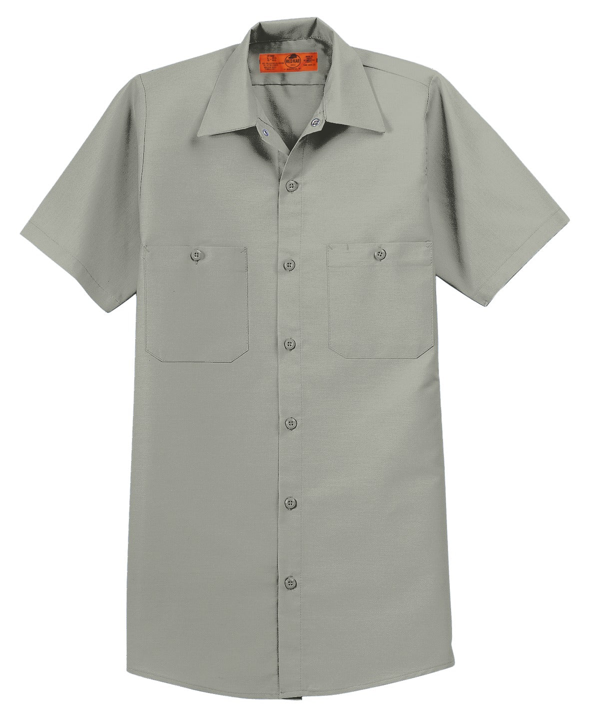 Red Kap Short Sleeve Industrial Work Shirt (SAN-SP24) - Light Grey
