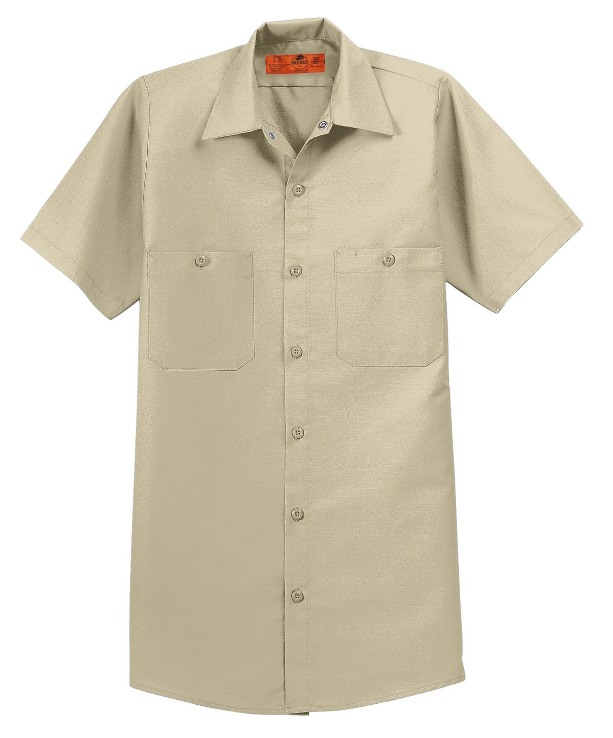 Red Kap Short Sleeve Industrial Work Shirt (SAN-SP24) - Light Tan