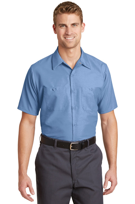 Red Kap Short Sleeve Industrial Work Shirt (SAN-SP24) - Petrol Blue