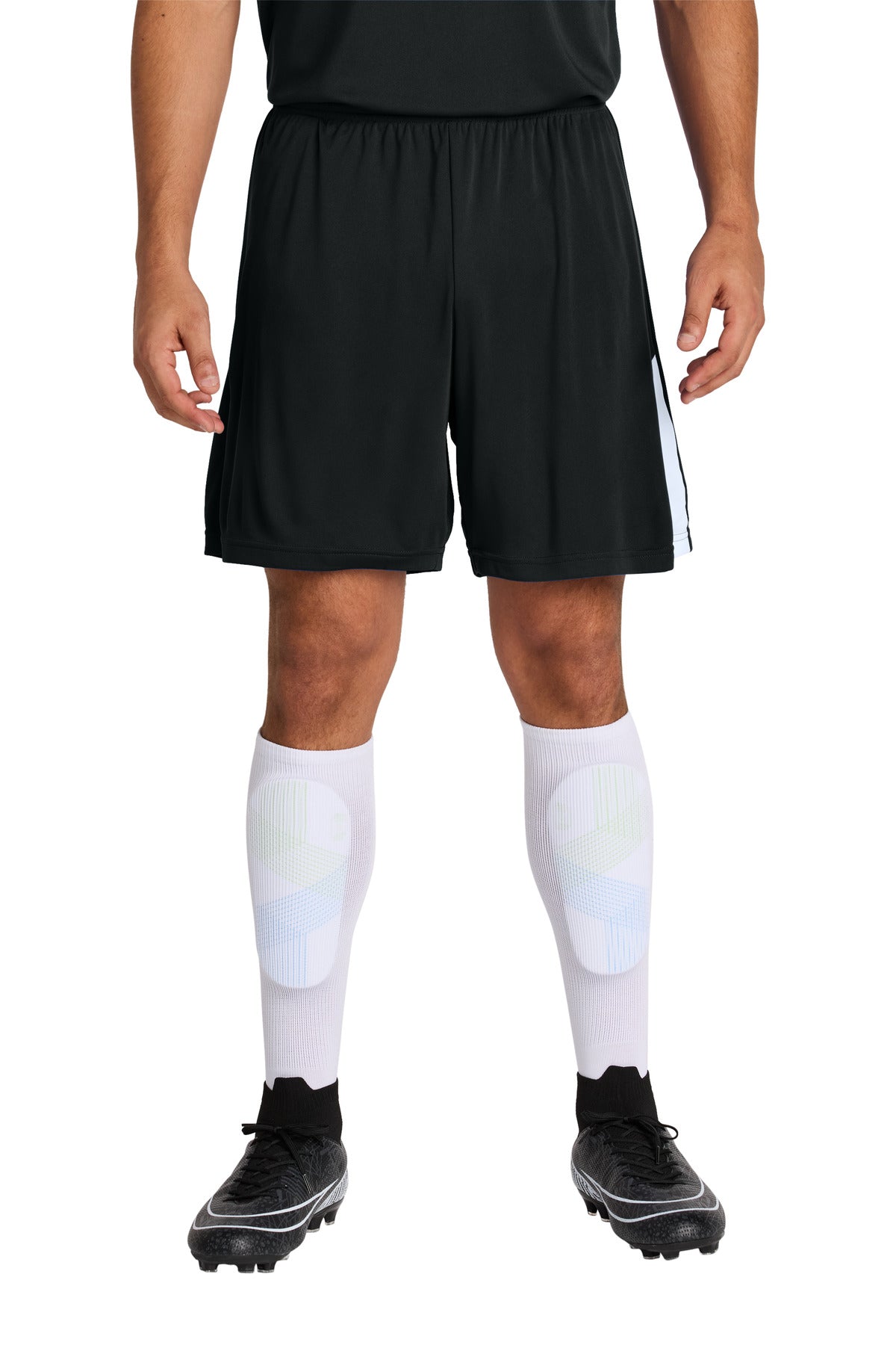 Sport-Tek Competitor United 7' Short (SAN-ST103) - Black/ White