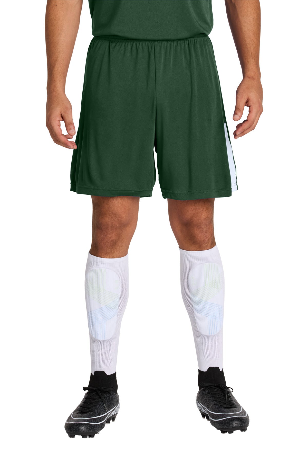 Sport-Tek Competitor United 7' Short (SAN-ST103) - Forest Green/ White