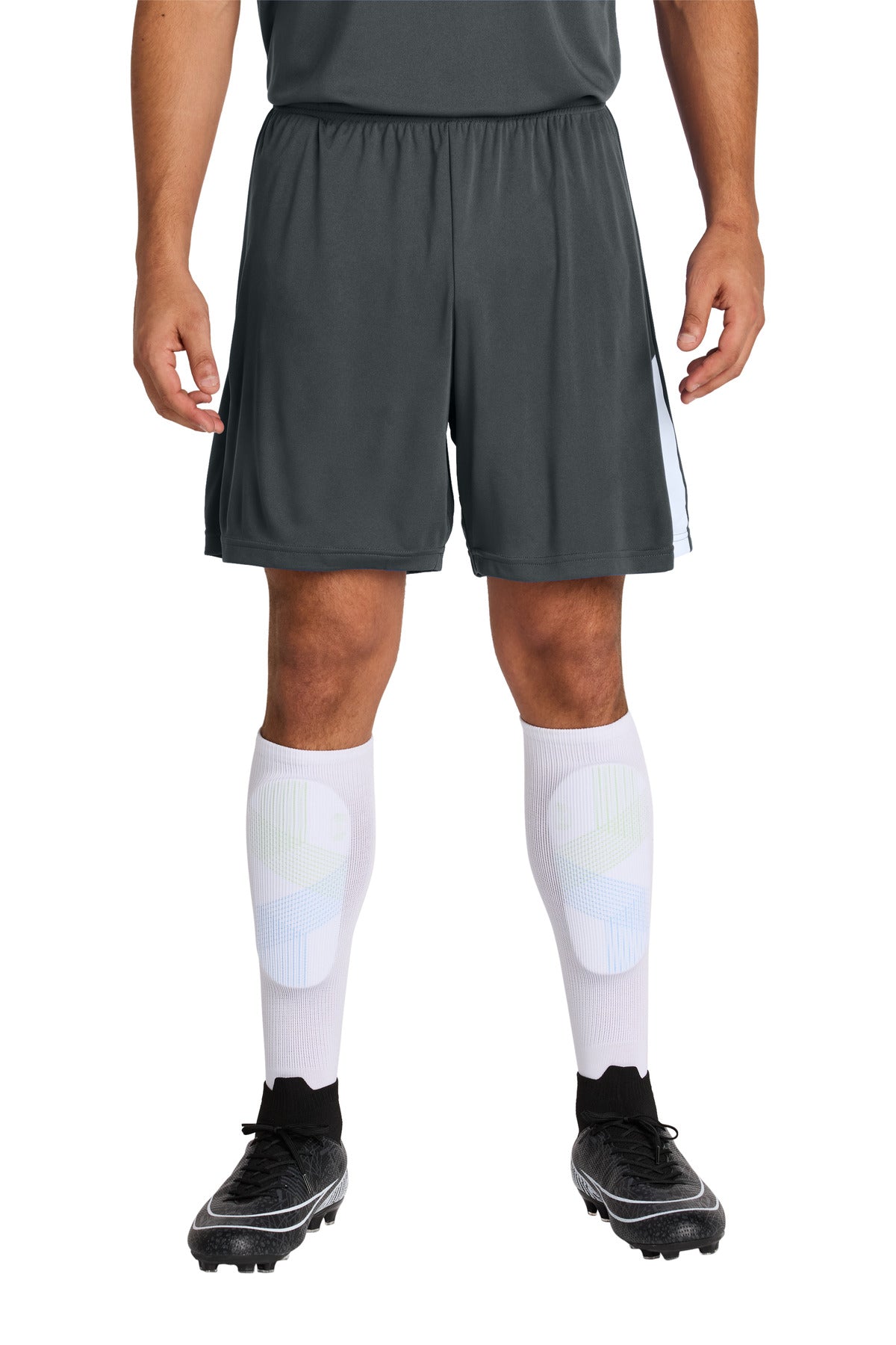 Sport-Tek Competitor United 7' Short (SAN-ST103) - Iron Grey/ White