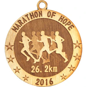 Wood Medals: 2 1/2" W X 2 1/2" H (HP-WDMED4)
