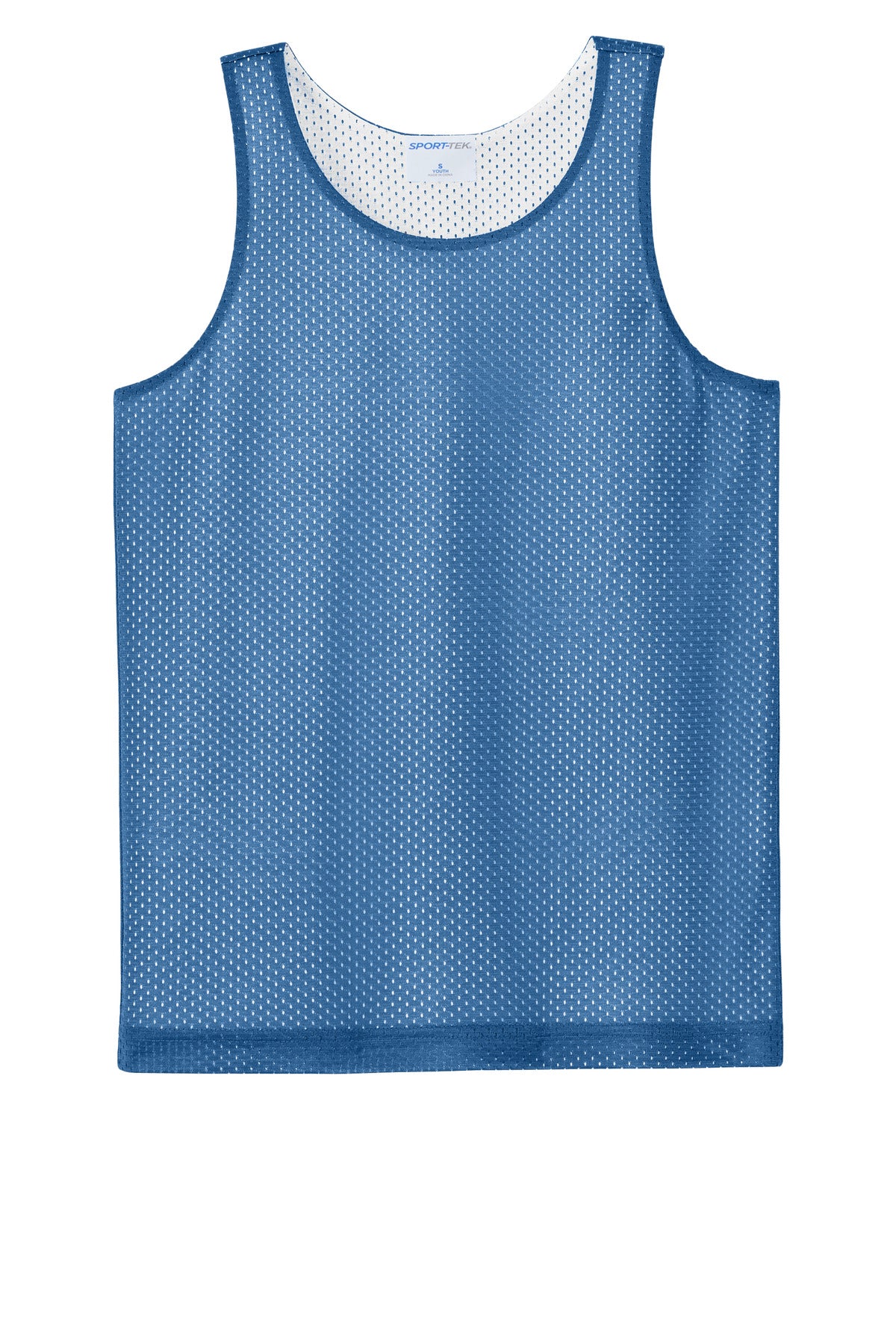 Sport-Tek Youth PosiCharge Reversible Mesh Tank (SAN-YST5000) - Carolina Blue/ White