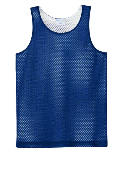 Sport-Tek Youth PosiCharge Reversible Mesh Tank (SAN-YST5000) - True Royal/ White
