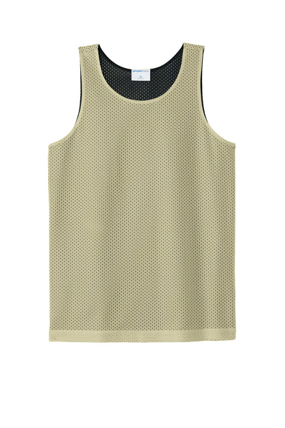 Sport-Tek Youth PosiCharge Reversible Mesh Tank (SAN-YST5000) - Vegas Gold/ Black